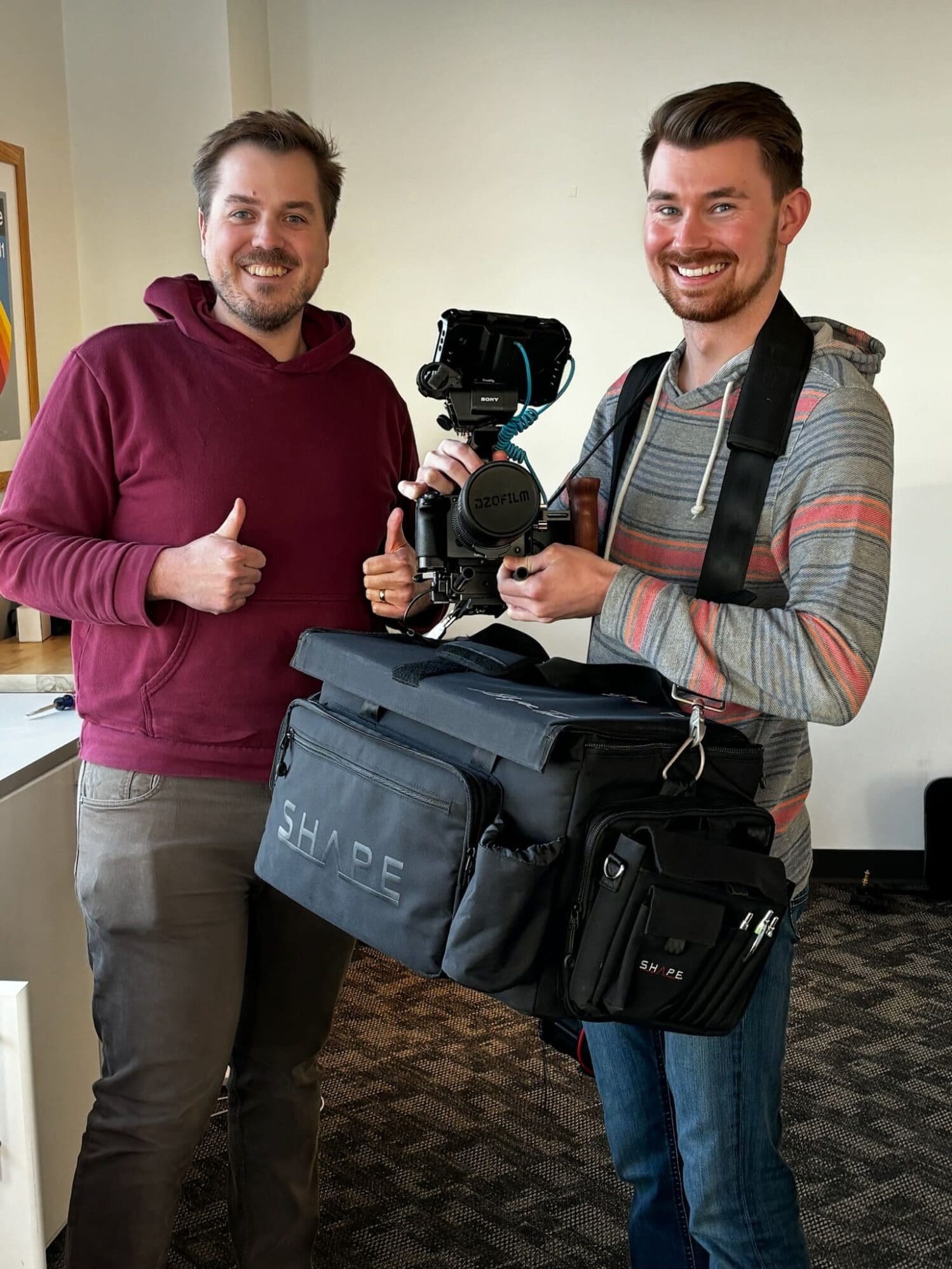 Matt and the new intern Jacob