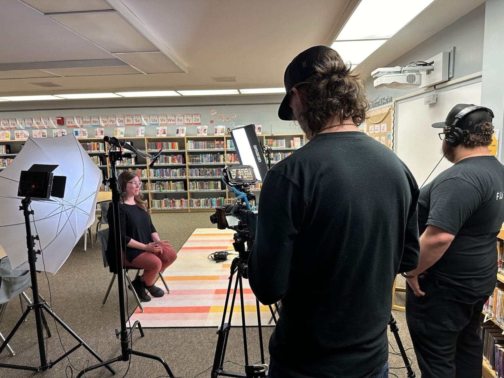 Duncan and Jordan filming for NDRMC