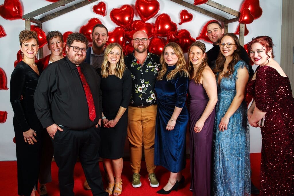 Some of the Tellwell storytellers (and some of their dates) at the 2024 RMHC Sweetheart Ball