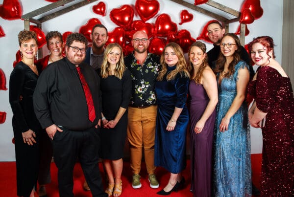 Some of the Tellwell storytellers (and some of their dates) at the 2024 RMHC Sweetheart Ball